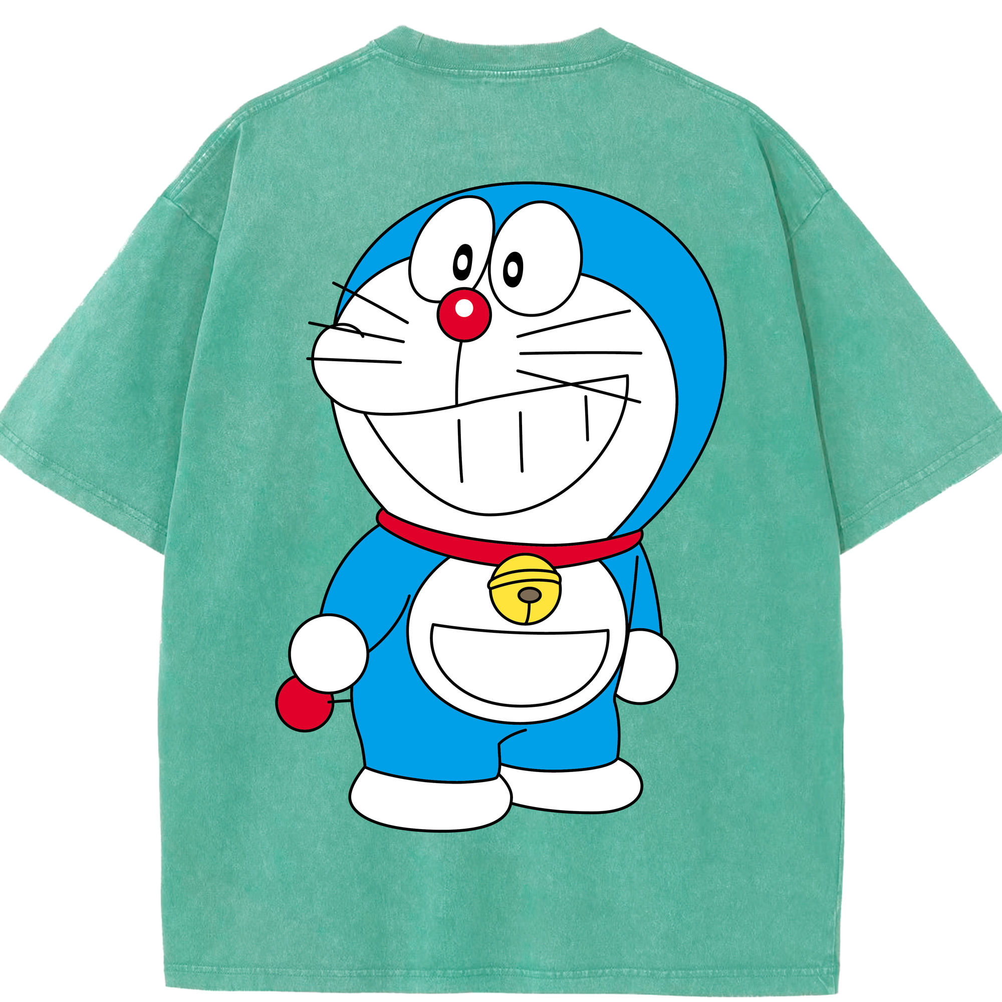 （画像用） ドラえもん Doraemon 綿100% ヴィンテージ風 半袖Tシャツ（背面プリント）